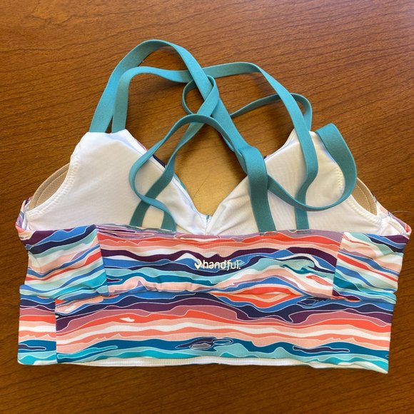 Multicolor Striped Sports Bra - Picture 3 of 3